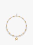 Joma Jewellery Amulet Star Beaded Chain Bracelet, Silver/Gold