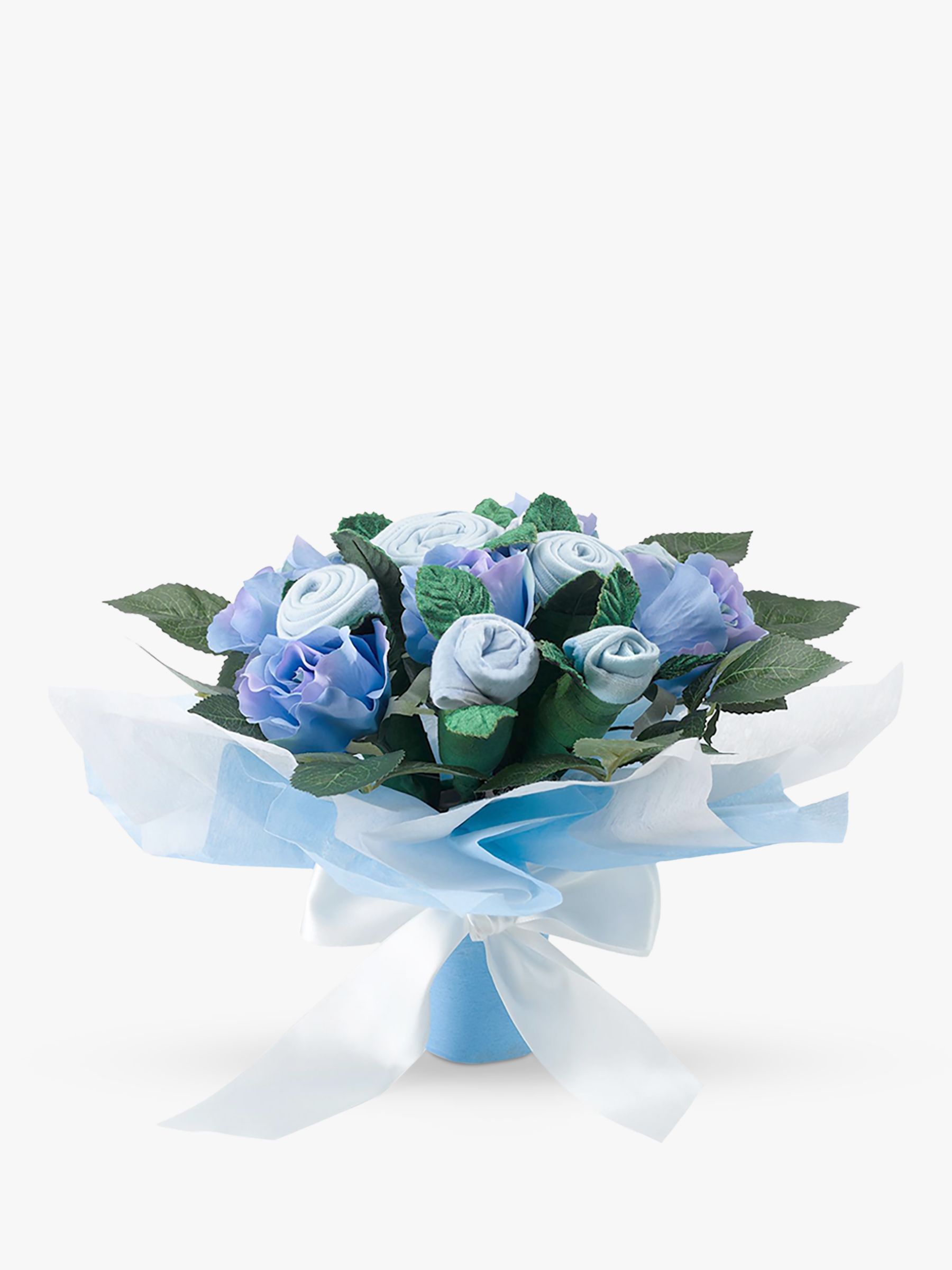 John Lewis & Partners Maternity Bra White/Blue Flower Print Size