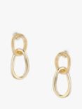 Tutti & Co Coastal Fusion Double Drop Earrings, Gold