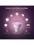 Philips Hue White and Colour Ambiance Wireless Lighting LED Starter Kit with 3 GU10 Bulbs with Bluetooth & Bridge