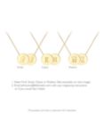 IBB Personalised 9ct Gold Double Disc Initial Pendant Necklace