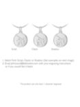 IBB Personalised Virgo Star Sign Disc Pendant Necklace, Silver