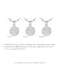 IBB Personalised Leo Star Sign Disc Pendant Necklace, Silver