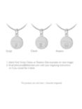IBB Personalised Aries Star Sign Disc Pendant Necklace, Silver