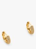 kate spade new york Mini Stone Pave Hoop Earrings, Gold