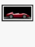 Maserati 250S Fantuzzi - Classic Car Framed Print & Mount, 51 x 101.5.cm, Red
