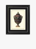 Antonio Clementino Urn I Framed Print & Mount, 60 x 50cm, Black