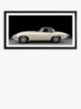 Jaguar E-Type Series 1 - Classic Car Framed Print & Mount, 51 x 101.5.cm, Cream