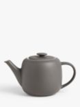 John Lewis Puritan Stoneware 4 Cup Teapot, 1.1L, Dark Grey