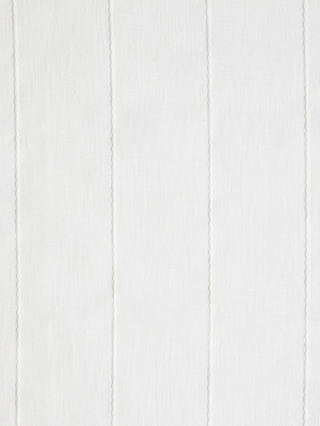 John Lewis Stitched Stripe Voile Fabric, White