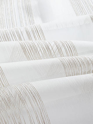 John Lewis Fine Stripe Voile Fabric, Natural
