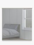 John Lewis Elstra 200cm Wardrobe with Mirrored Hinged Doors, Mirror/Pebble Grey