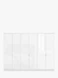 John Lewis Elstra 300cm Wardrobe with Glass Hinged Doors