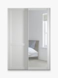 John Lewis Marlow 150cm Mirrored Sliding Door Wardrobe, Off White