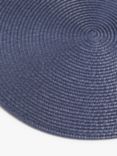 John Lewis ANYDAY Round Braided Placemats, Set of 4, Navy