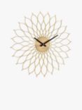 Acctim Helios Quartz Wall Clock, 49cm, Brass