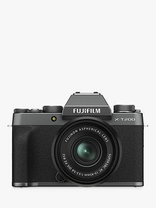 Fujifilm X-T200 Compact System Camera with 15-45mm XC Lens, 4K Ultra HD, 24.2MP, Wi-Fi, Bluetooth, EVF, 3.5” Vari-angle Touch Screen