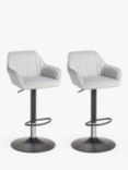 John Lewis Toronto Gas Lift Adjustable Bar Chairs, Set of 2, Grey