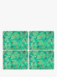 Sara Miller Chelsea Collection Cork-Backed Birds Placemats, Set of 4, Green/Multi