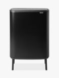 Brabantia Bo Hi Recycling Touch Bin, 2 x 30L, Matt Black