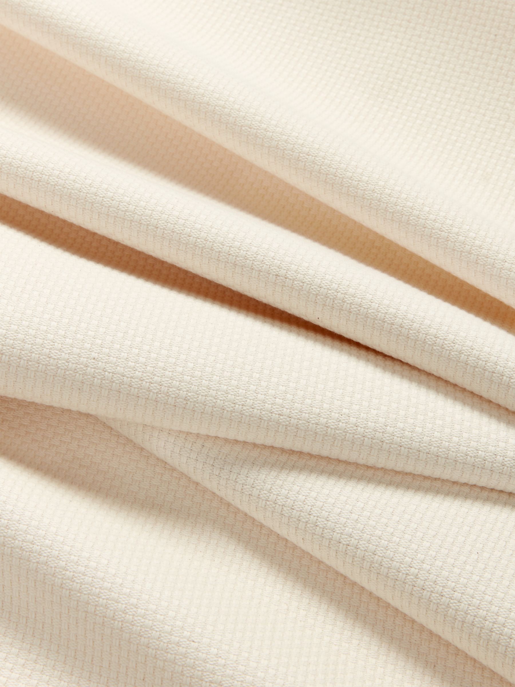 John Lewis Recycled Basketweave Furnishing Fabric, Marshmallow