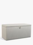 John Lewis Emily Upholstered Ottoman Storage Box, Relaxed Linen Putty