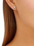 Swarovski Creativity Crystal Pave Round Stud Earrings, Rose Gold