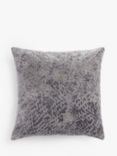 John Lewis High Low Velvet Cushion, Grey