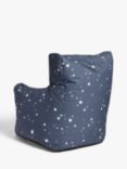 John Lewis Stardust Bean Bag Chair and Stool Set, Navy