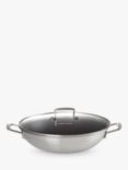 Le Creuset 3-Ply Stainless Steel Non-Stick Wok & Glass Lid, 30cm