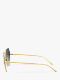 Dolce & Gabbana DG2253H Women's Butterfly Sunglasses, Gold/Black Gradient