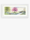 Catherine Stephenson - Riverbank Bunnies Framed Print & Mount, 55 x 111cm, Green/Multi