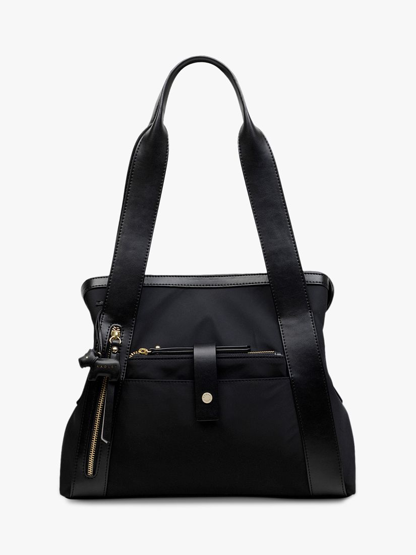 large black handbag with zip