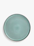 John Lewis Reactive Glaze Stoneware Dinner Plate, 26.2cm, Green