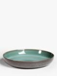John Lewis Reactive Glaze Stoneware Pasta Bowl, 23.3cm, Green