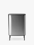 Brabantia Bo Hi Recycling Touch Bin, 2 x 30L, Matt Steel Fpp