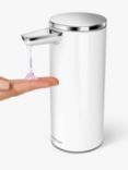 simplehuman Touch Free Rechargeable Sensor Soap Pump, White