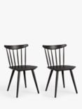 John Lewis Spindle Dining Chair, Set of 2, FSC-Certified (Beech Wood), Black