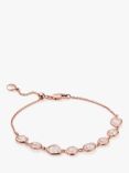Monica Vinader Siren Mini Nugget Cluster Chain Bracelet, Rose Gold/Rose Quartz
