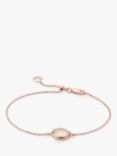 Monica Vinader Siren Fine Chain Bracelet, Rose Gold/Rose Quartz
