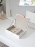 Stackers Mini Jewellery Box Lid, White/Rose Gold