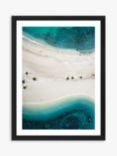 Tropical Sandbar - Framed Print & Mount, 51 x 66cm, Blue