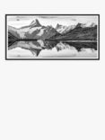 Monte Rosa - Framed Print & Mount, 56 x 101.5cm, Black/White