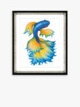 Fancy Fish 1 - Framed Print & Mount, 56 x 46cm, Orange/Blue