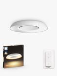 Philips Hue White Ambiance Still LED Smart Semi Flush Ceiling Light with Bluetooth and Dimmer Switch, White