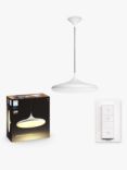 Philips Hue White Ambiance Cher LED Smart Ceiling Light with Bluetooth and Dimmer Switch, White