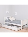 Stompa Classic Child Compliant Bed Frame with Trundle Drawer, Single, White