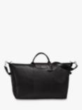 Longchamp Le Foulonné Leather Travel Bag, Black