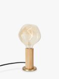 Tala Knuckle Table Lamp with LED Voronoi I 2W LED ES Bulb, Oak