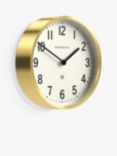 Newgate Clocks Master Edwards Analogue Wall Clock, 30cm, Radial Brass